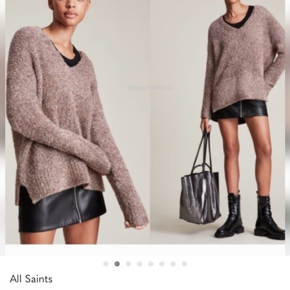 All Saints Women's V-Neck Jusper Sweater